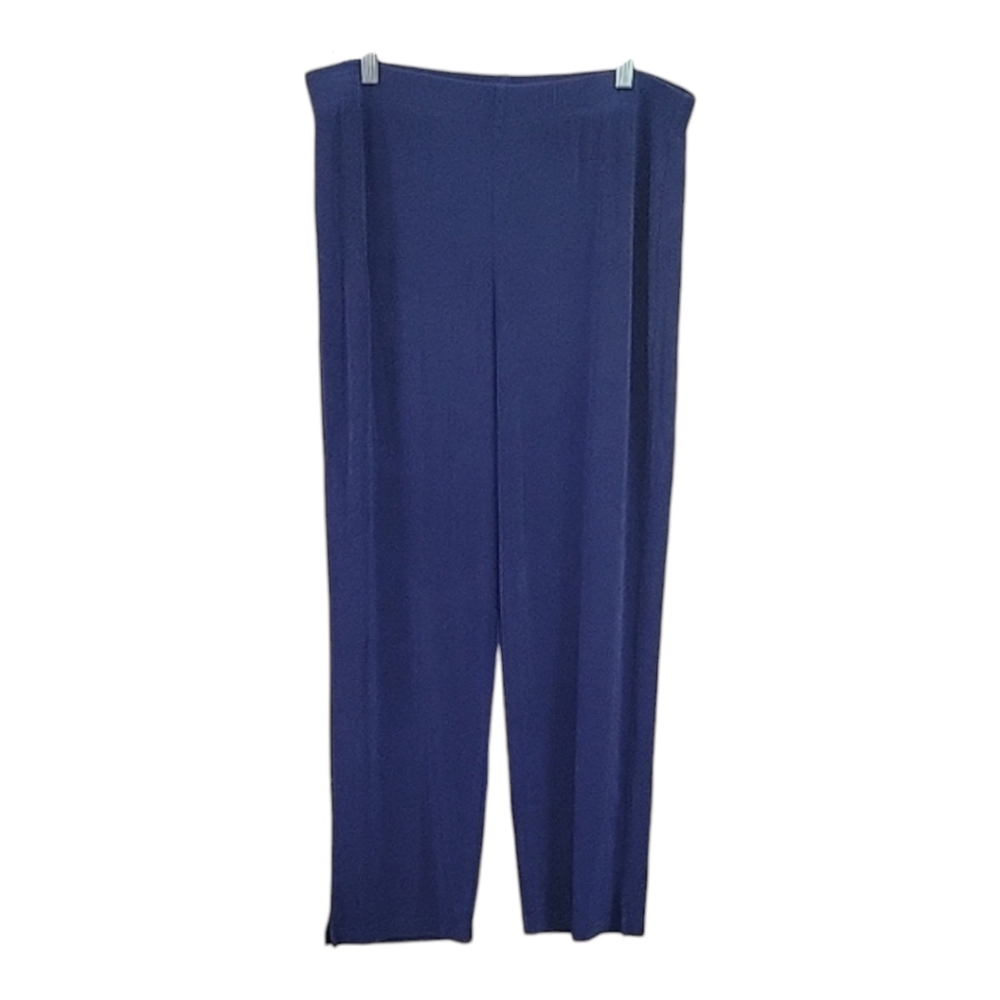 Chico's Travelers - Blue Wide Leg Pull On Pants - Size 2